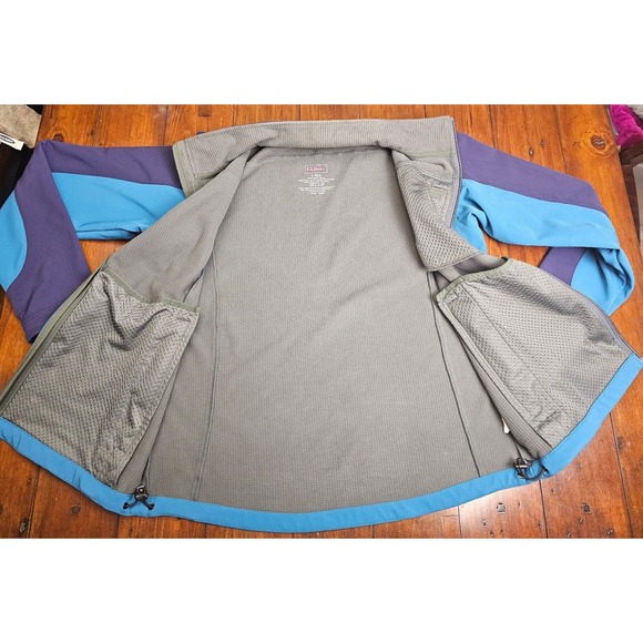 L.L.Bean Pathfinder Soft Shell Jacket Mens Large Colorblock Hiking Outdoors - Picture 7 of 11